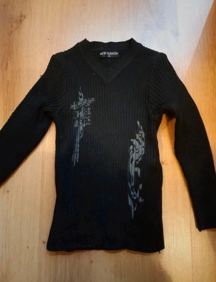 Pull garçons col v taille 8 ans - photo numéro 2