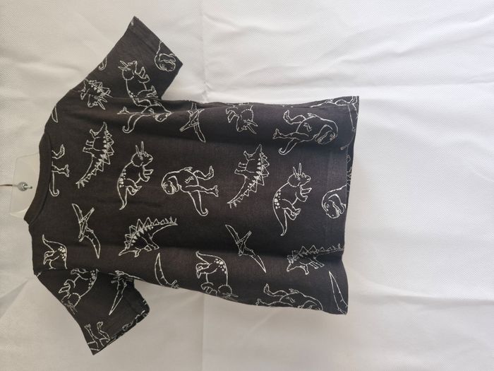 T-shirt manches courtes 2 ans Carter’s Noir Dinosaures blancs - photo numéro 4