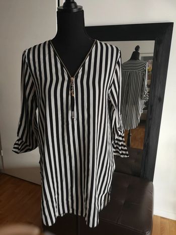 Blouse longue à rayures