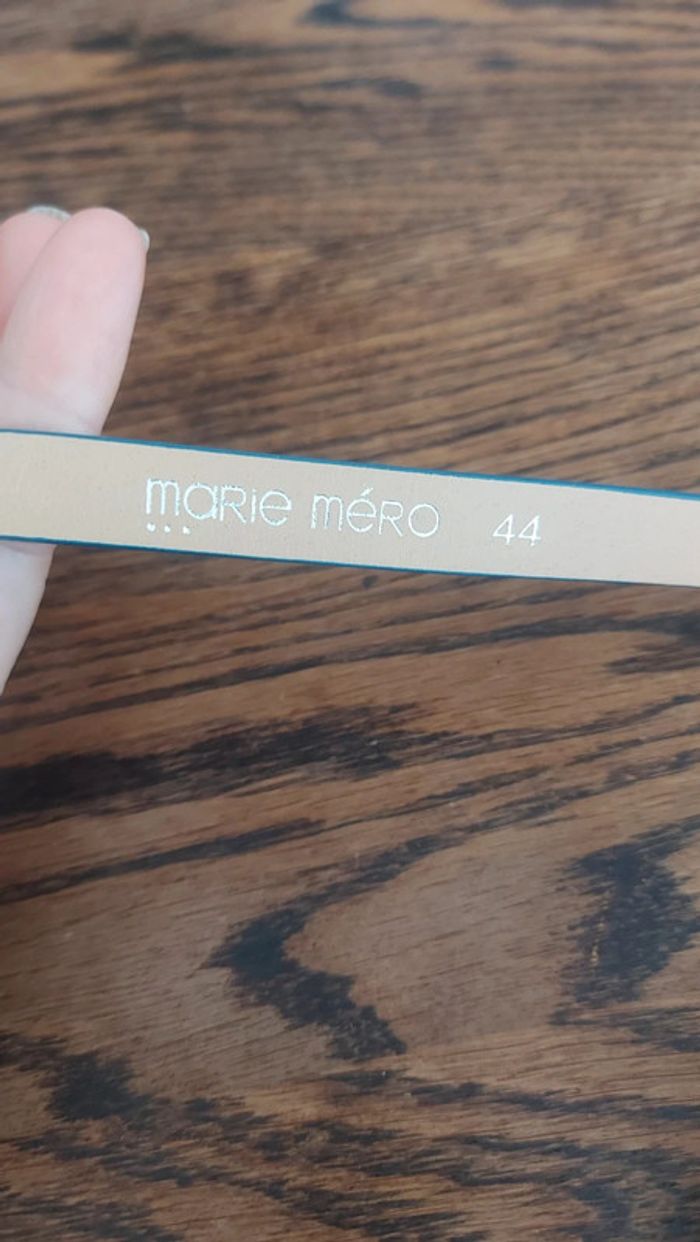 Ceinture Marie Méro en cuir bleu taille 44 - photo numéro 6