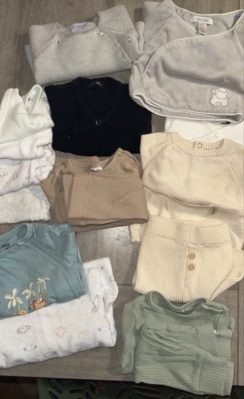 Lot vêtement mixte ensemble layette maille legging pyjama