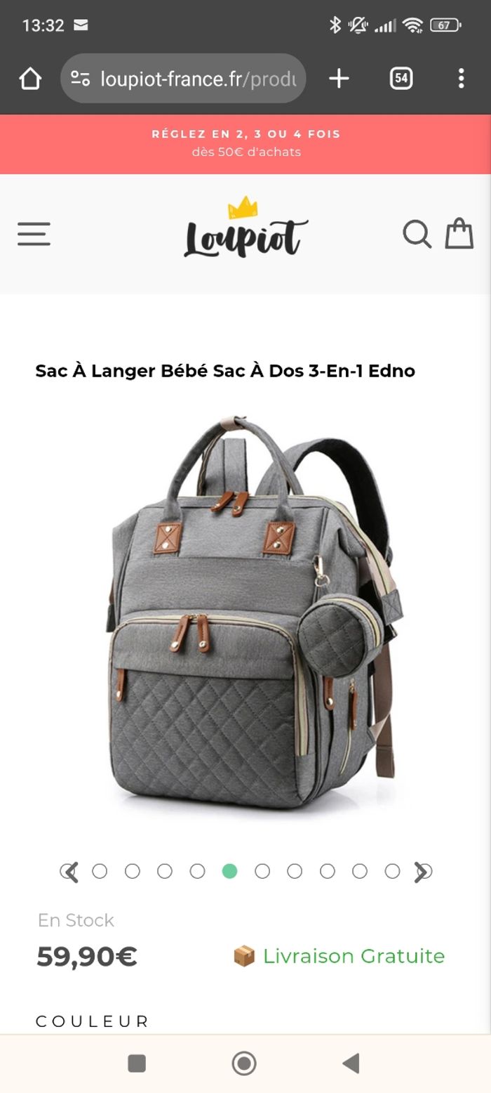 Sac à langer 3 en 1 : lit bébé table à langer sac à dos - photo numéro 4