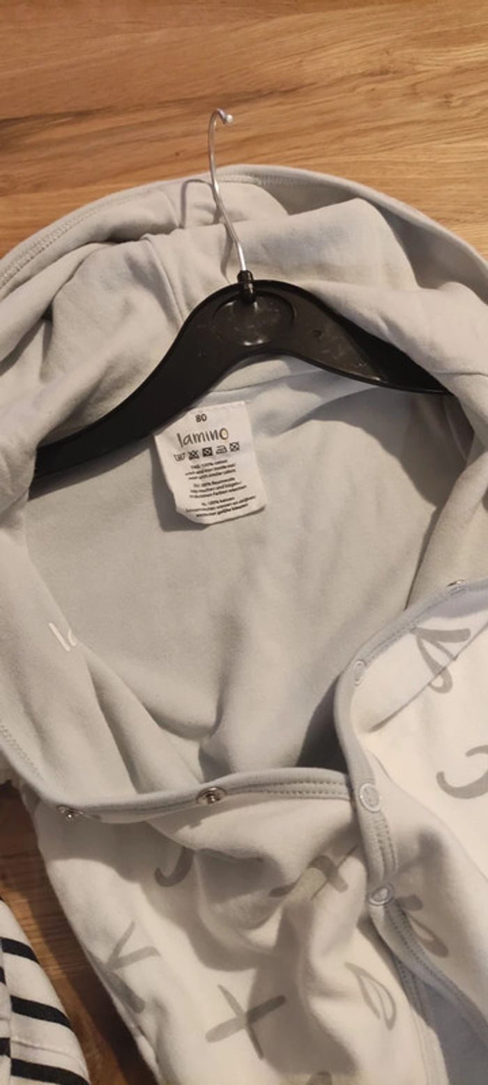 Veste légère blanche et grise bébé Lamino 80 - photo numéro 3
