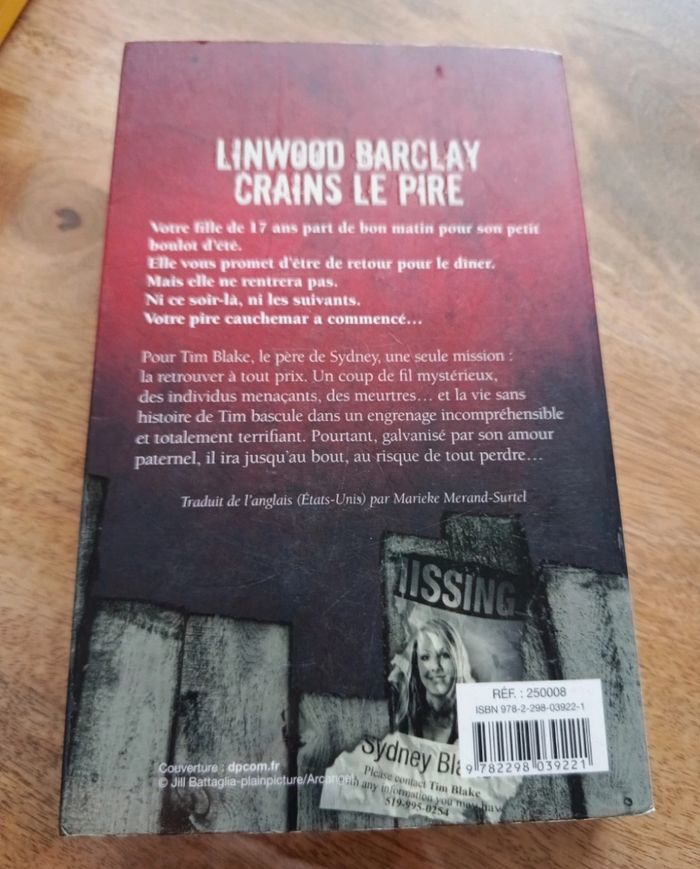 Livre "CRAINS LE PIRE" - photo numéro 2