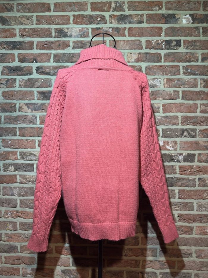 Pull col roulé torsadé rose Lili Sidonie Taille M / 38 - photo numéro 6