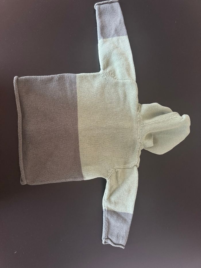 Gilet kaki à capuche Petit Bateau 2 ans - photo numéro 2