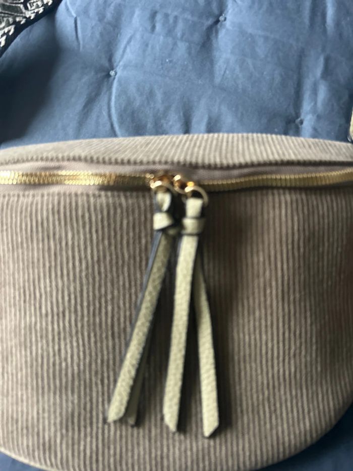Sac à bandoulière kaki/marron - photo numéro 5