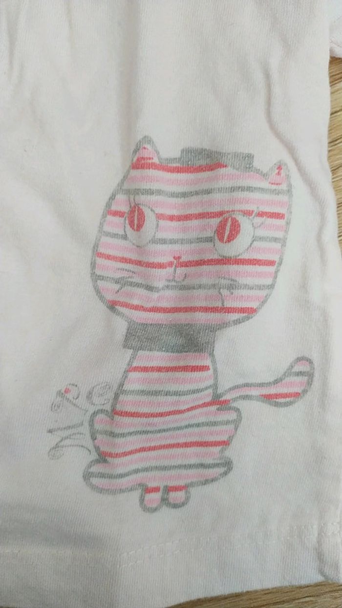 Ensemble mauve 3 mois fille chat - photo numéro 6