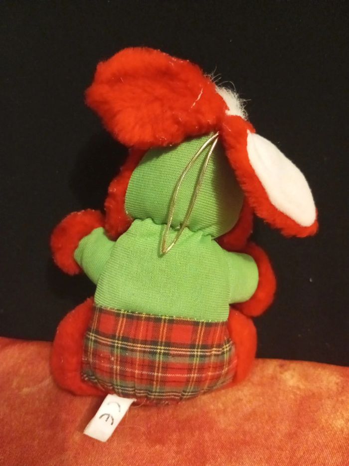 Lapin rouge et blanc vintage - photo numéro 7