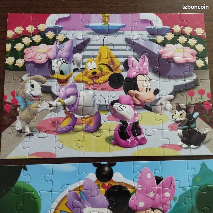 2 puzzles Minnie et Daisy Disney - photo numéro 3