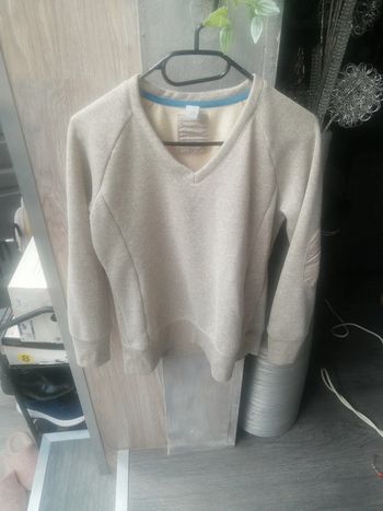 Pull chaud Moucheté gris / crème Taille XS