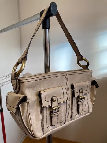 Petit sac style vintage beige excellent état [2412SBe10]