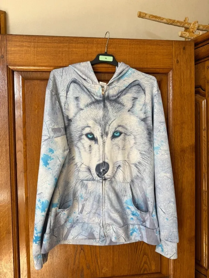 Veste à capuche loup taille s