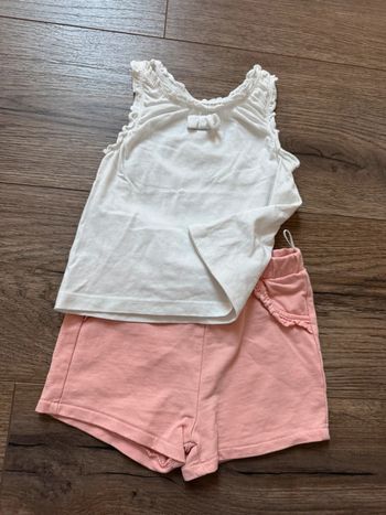 Short et t-shirt 12 mois