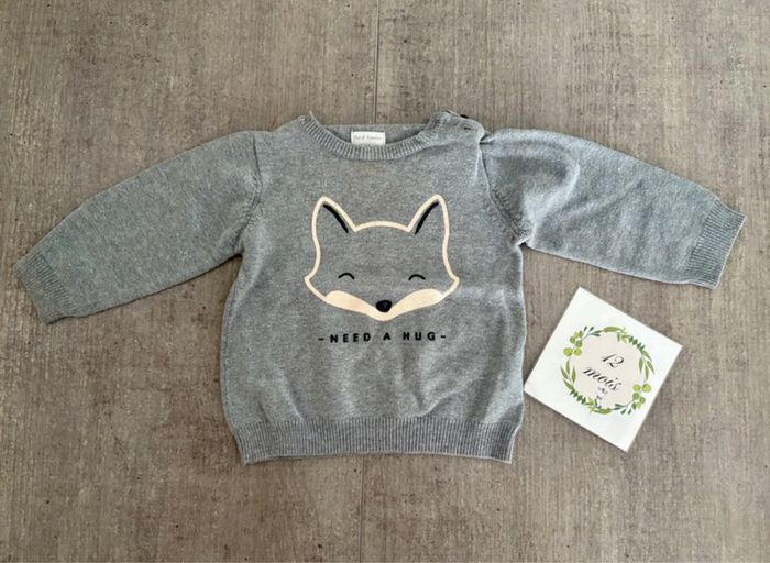 Pull fin bébé garçon - 12 mois