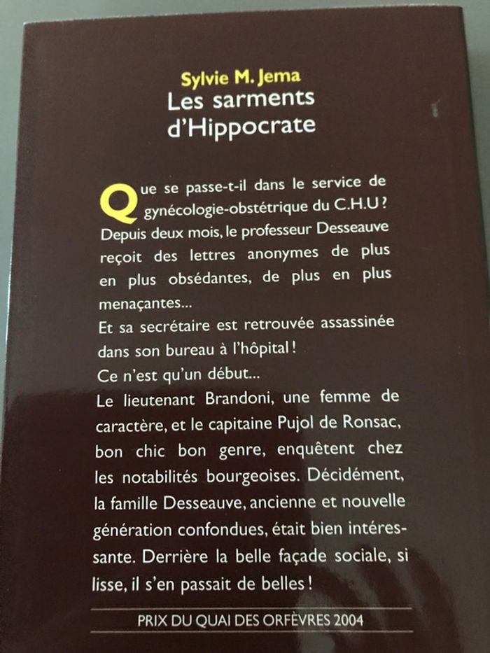 Livre Le sarment d’Hippocrate - photo numéro 3