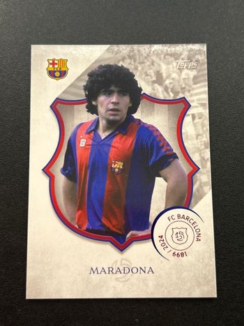 Carte Topps 125 ans Barcelone, Maradona