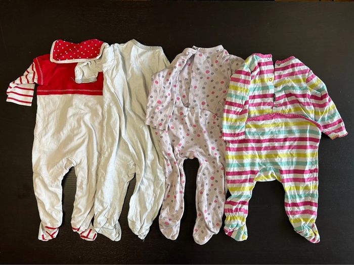 4 pyjamas 9 mois coton - photo numéro 2