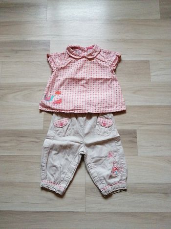 Ensemble pantalon + blouse 9 mois