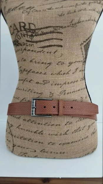 Ceinture marron avec motifs 110 cm mixte