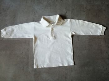 Polo manches longues blanc 2/3 ans Z