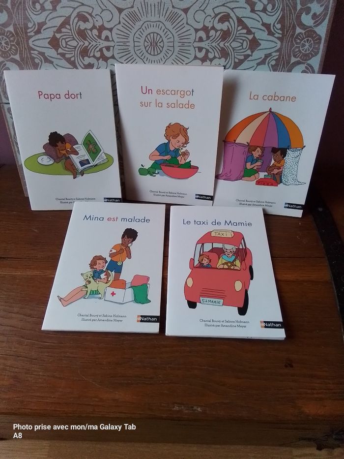 Lot de 5 livres apprentissage de la lecture methode montessori