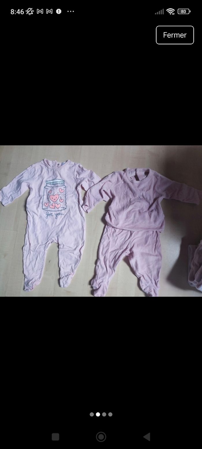 Lot 8 pyjamas fille 9 mois - photo numéro 2