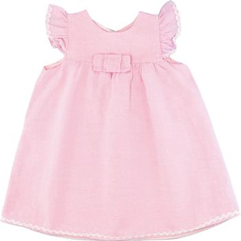 Robe à manches courtes 24 mois en coton et lin Buissonnière