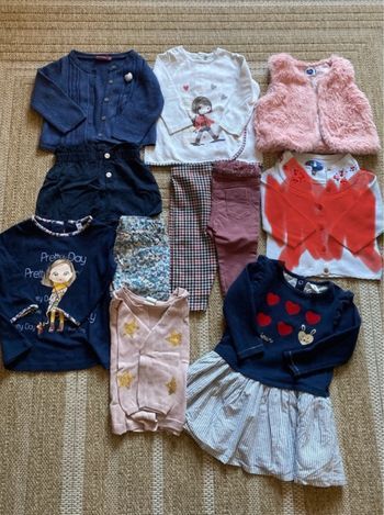 Lot 12/18 mois fille printemps