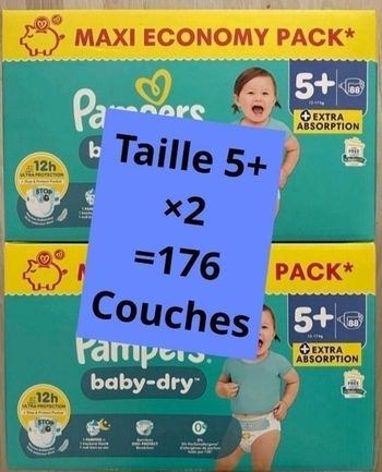 Couches pampers taille 5 +