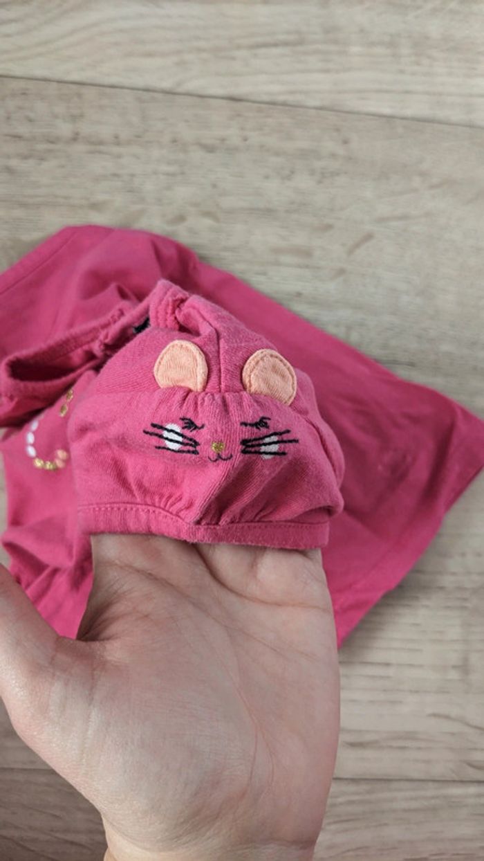 Tee-shirt Rose Coucou Kiabi 12 Mois - photo numéro 6