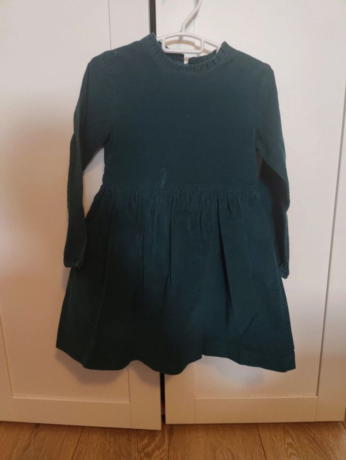 Robe velours vert Jacadi