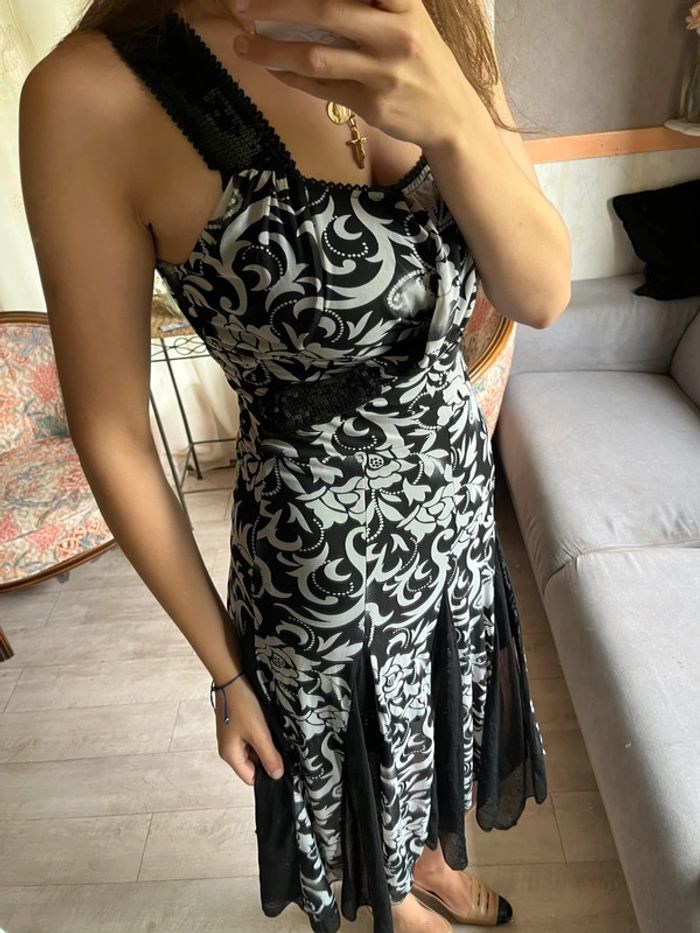 Robe vintage asymétrique grunge y2k 2000yet siren office bohème champêtre halter - photo numéro 5