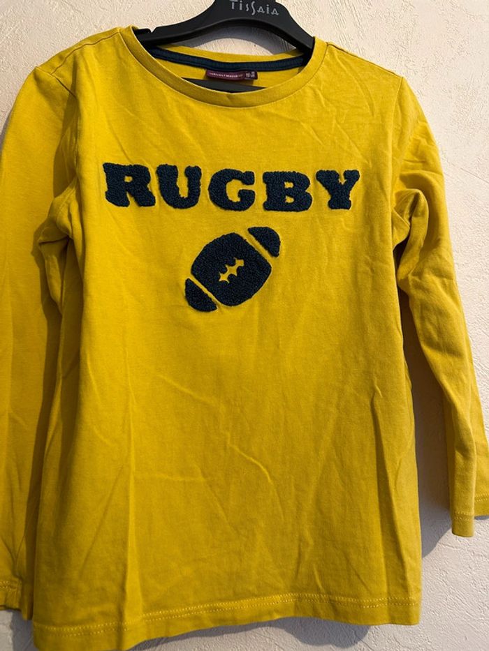 T-shirt jaune en coton manches longues imprimée garçon 6 ans Sergent major - photo numéro 2