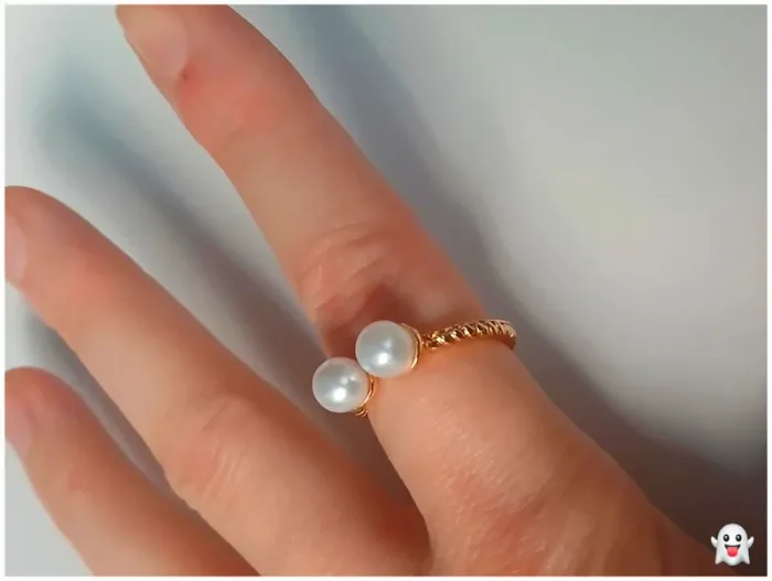 Bague dorée en acier inoxydable - photo numéro 3