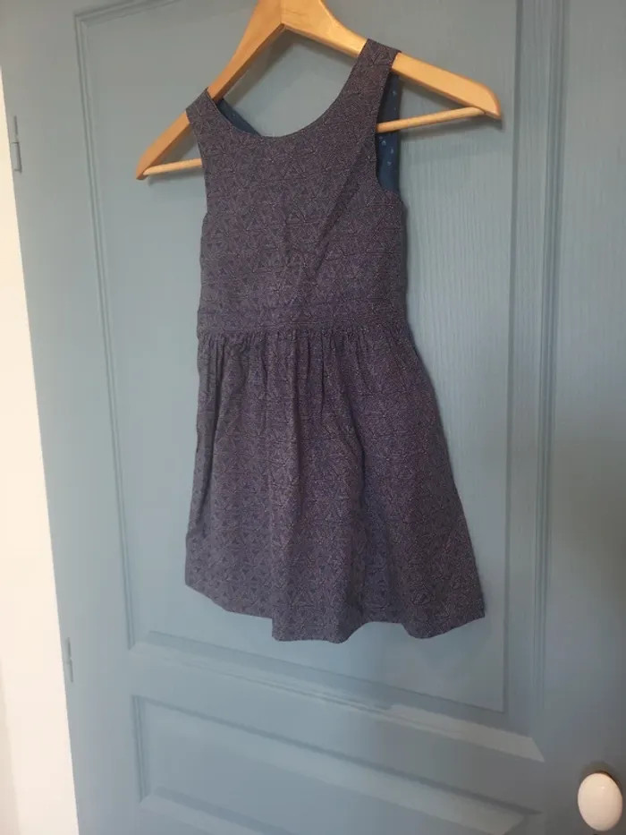 Magnifique robe réversible bleue Fille 5 ans Kiabi - photo numéro 4
