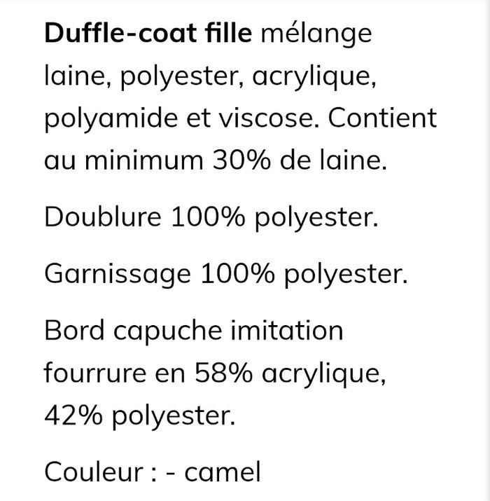 duffle coat vertbaudet 4ans🌺 - photo numéro 8