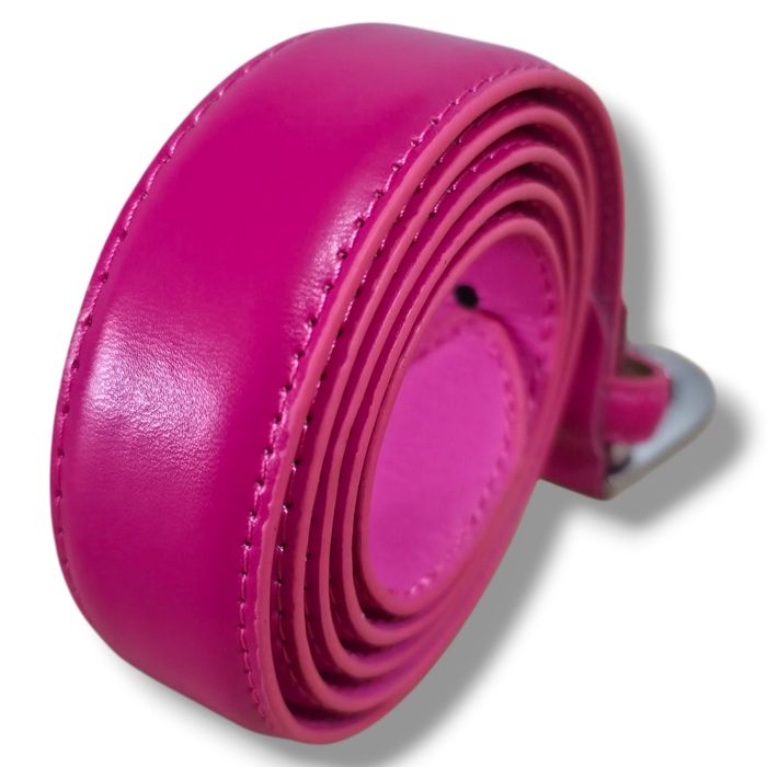 Ceinture cuir synthétique - Rose taille 115 - photo numéro 4