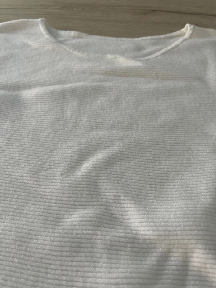 Pull femme blanc taille L neuf sous blister - photo numéro 4