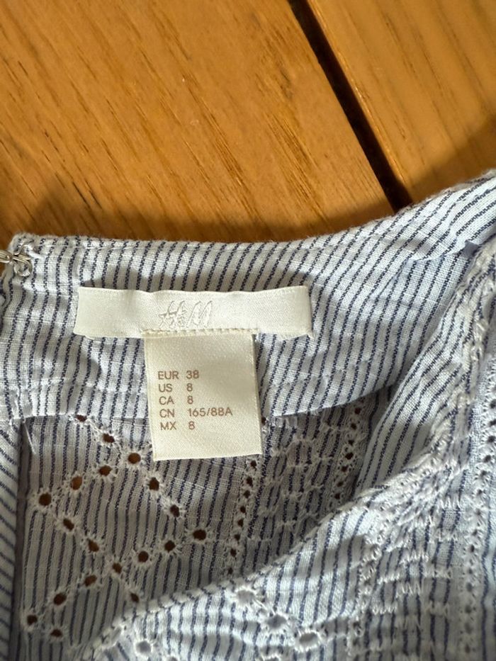 Blouse bleu en bon état taille 38 H&M - photo numéro 7
