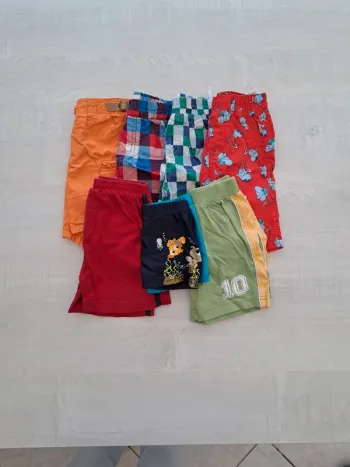 Lot 7 pièces taille 80 cm - Shorts bermudas maillot de bain - 9 12 mois - coton