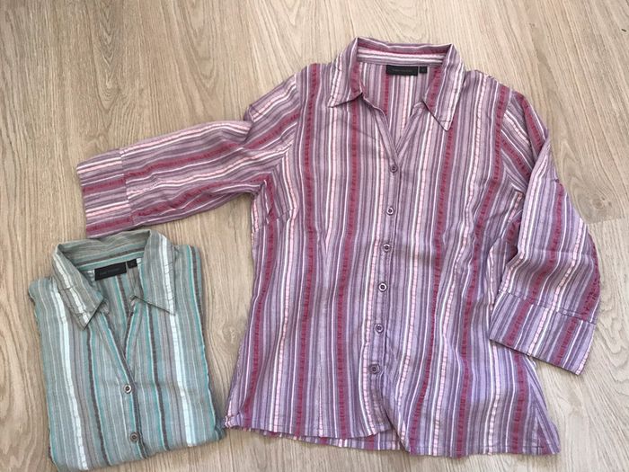 Lot 2 chemises femme été manches 3/4 taille 42 - photo numéro 2