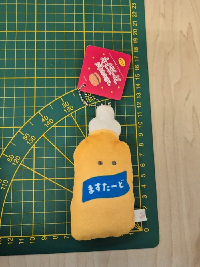 Porte-clés peluche Tsuburana Hitomi "Fast Food" : Moutarde - photo numéro 4