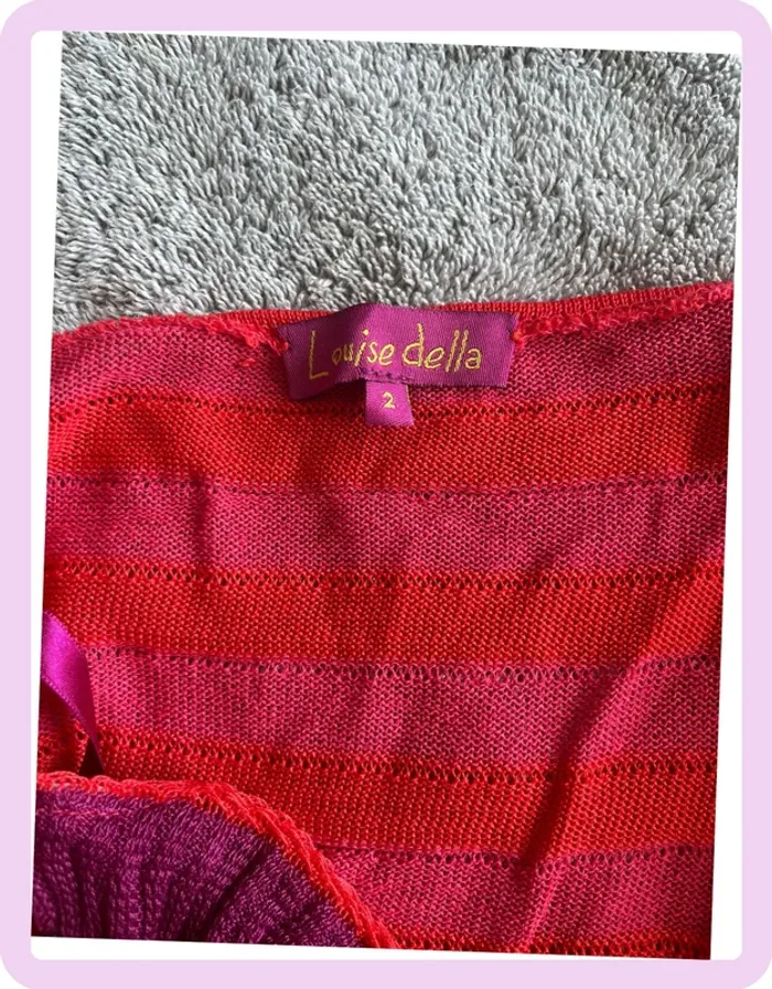 🔥 Débardeur court Louise Della – Taille 2 – Rouge, rose & violet – Style frais et féminin 🔥 - photo numéro 4