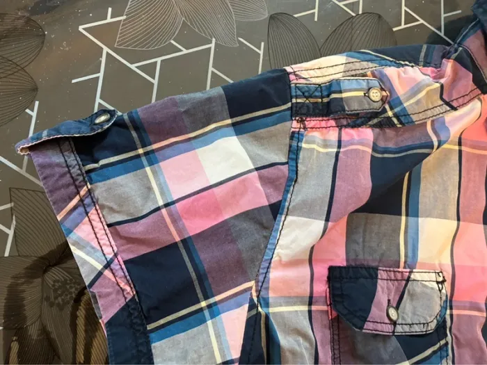 Chemise à carreaux rose - photo numéro 4