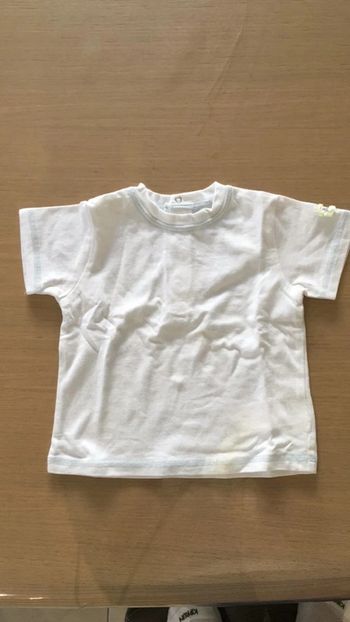 Tee shirt blanc Vertbeaudet 9 mois garçons