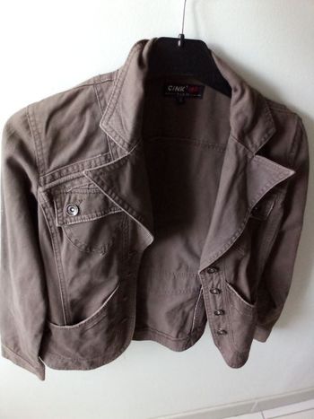 Belle veste en jean kaki taille S