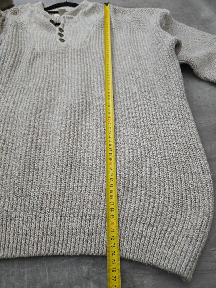 Pull Eddie Bauer col boutonné beige taille XXL – Style classique et confort optimal - photo numéro 6