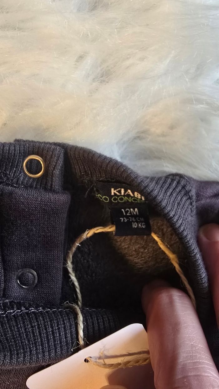 (Neufs non portés) 🏷🏷😍🥰💙SUPERBE ensemble sweat et pantalon molleton et polaire 12 mois garçon 🥰😍💙 - photo numéro 4