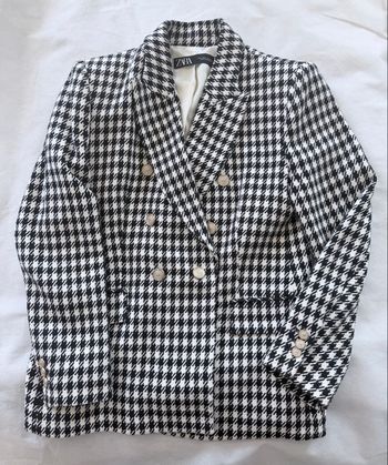 Veste blazer pied de poule Zara 